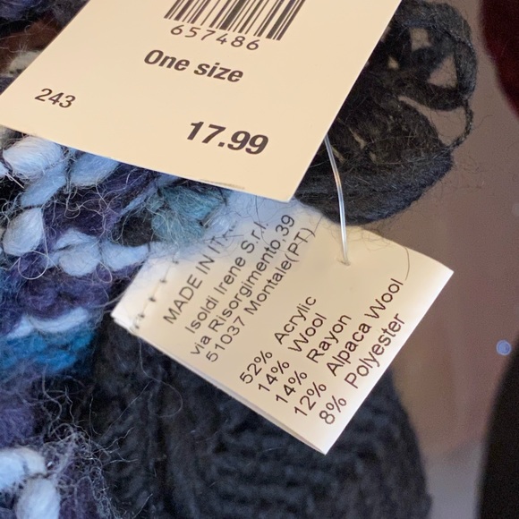 NWT made in Italy Oblong Scarf - Picture 9 of 9